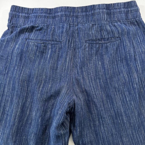 Athleta Cabo Textured Linen Wide Leg Pants in Rain Dance  Size 16 - Picture 11 of 13